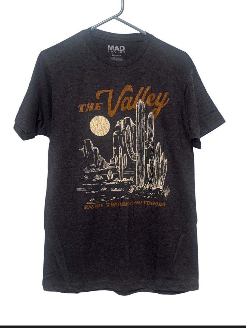 MAD Engine  Black 'The Valley' Graphic Tee NWT size Medium